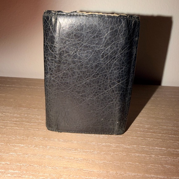 Balenciaga Classic Moto Leather Wallet Black w Antique Brass Hardware - Picture 10 of 10